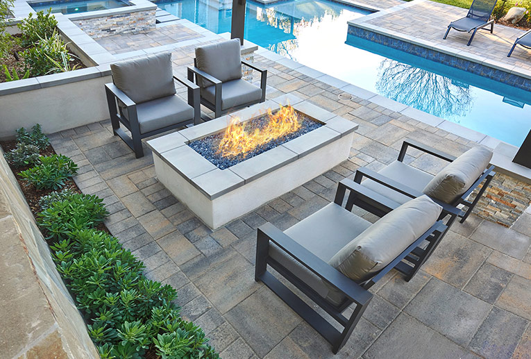 Angelus pavers in Ashlar pattern