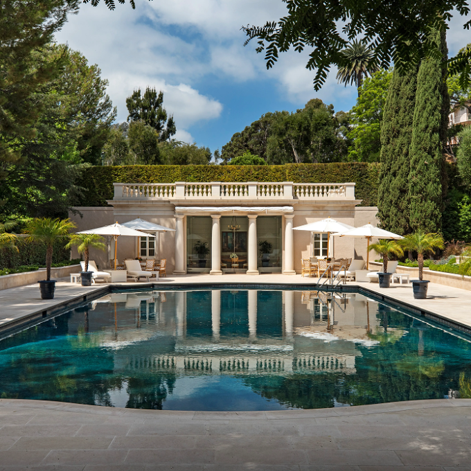 Classical In-Ground Pool with Estate-Inspired Elegance