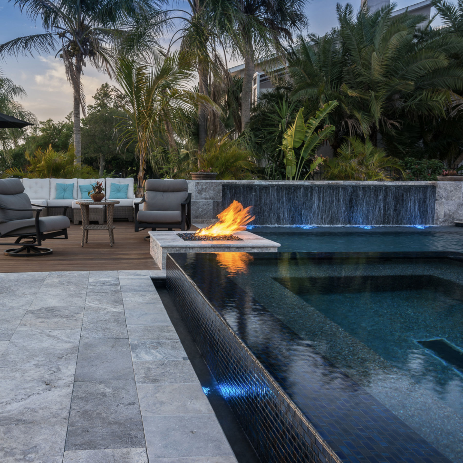 Fire and Water Features in Pool Design