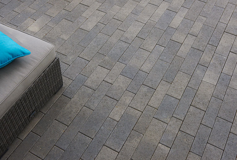 AquaBrick Pavers installed in a random runner pattern