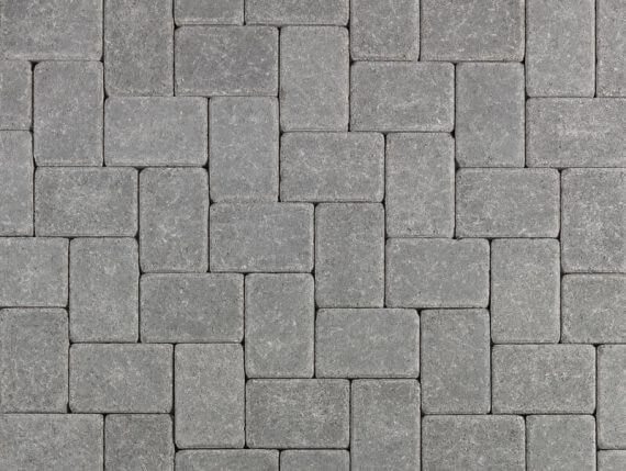 Antique Cobble I pattern Charcoal color tumbled finish