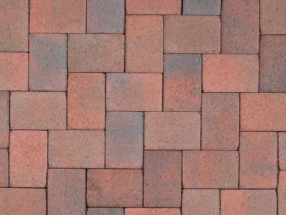 Antique Cobble I pattern Red Brown Charcoal color