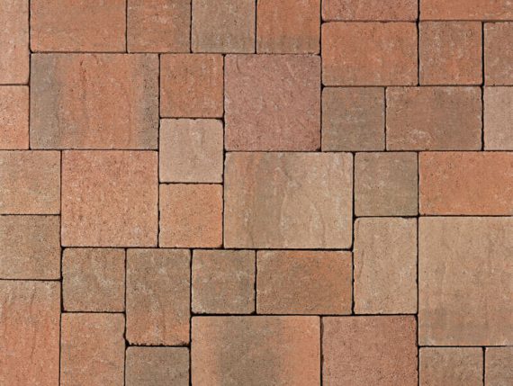 Distressed Slate Stone Cream Terracotta Brown color