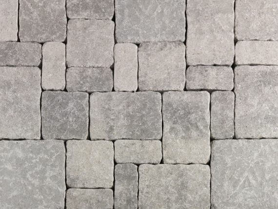 Estate Cobble I & II pavers in Gray Charcoal color