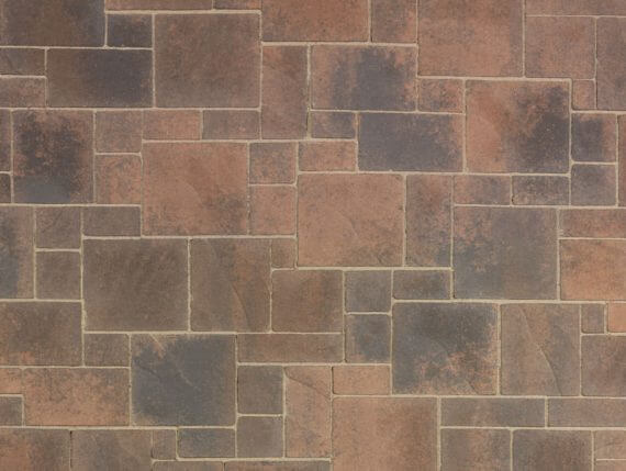 Heartland Pavers in Cream Brown Charcoal color