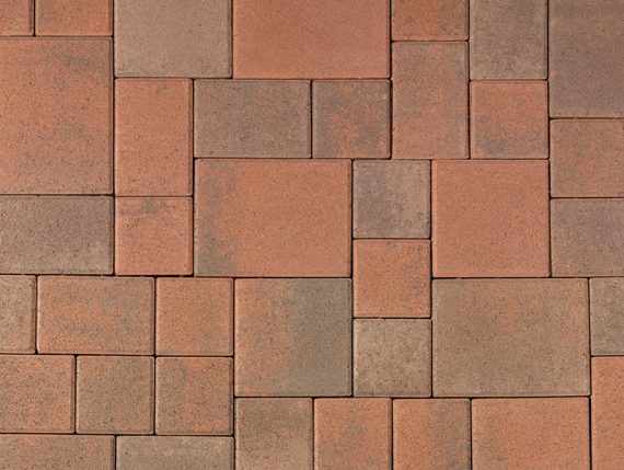 Courtyard Stone Cream Terracotta Brown Color