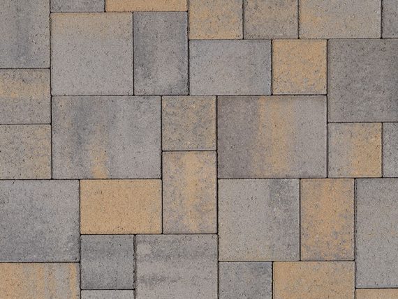 Courtyard Stone Dark Gray Copper Charcoal color